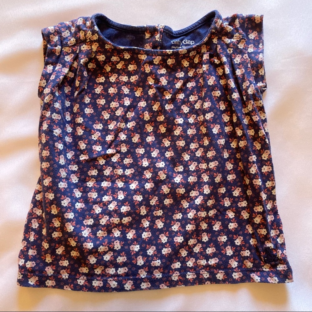 Cap Sleeve Baby GAP Floral Top